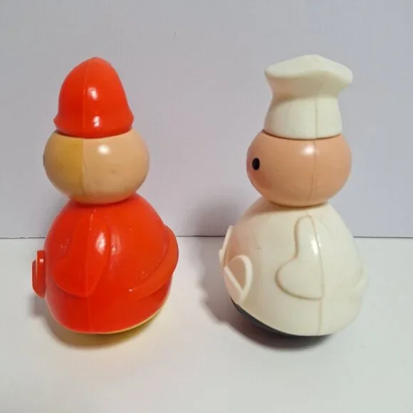 1970s Baker Candlestick Maker 3 Men In A Tub Roly Poly Lot Fisher Price Vintage - Picture 2 of 16